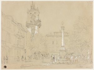 エクス・アン・プロヴァンスの広場 作： Samuel Prout