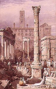 ローマ、フォーラム（水彩、ガッシュ、紙 作： Samuel Prout