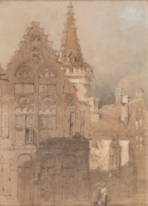 黄金のフリース、ブルージュ、制作年不詳（紙に水彩画） 作： Samuel Prout