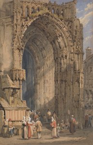 ポーチ、ランス大聖堂 作： Samuel Prout