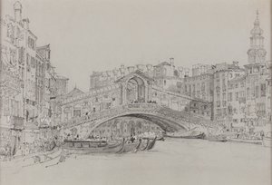 リアルト、ヴェネツィア、制作年不詳（水彩、紙） 作： Samuel Prout