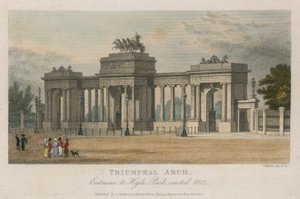 1827年に建てられたロンドンのハイドパークコーナーへの入り口、凱旋門