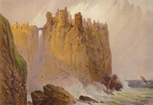 北アイルランド、ダンルース城 (カラー リソ) 作： Samuel Read