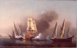 ブラストスループと2隻のスペイン人プライベーターの交戦について 作： Samuel Scott