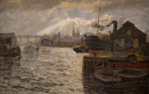 高レベル橋を備えたタイン、1920 作： Samuel Sykes