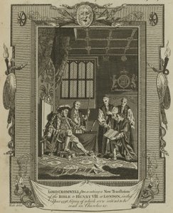 クロムウェル卿が1538年にロンドンでヘンリー8世への聖書の新しい翻訳を発表