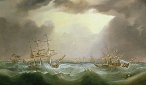 1839年1月6日、7日の大暴風 作： Samuel Walters