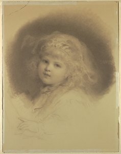 若い女の子の肖像 作： Samuel Worcester Rowse
