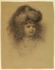若い女の子の肖像 作： Samuel Worcester Rowse