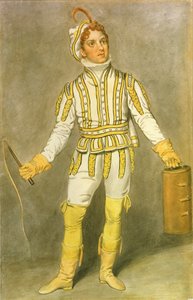 ジョンプリットハーレー（1786-1858）、1815年にライシアム劇場でジョンオキーフ作「アンダルシアの城」でPedrilloとして 作： Samuel de Wilde