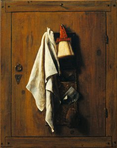 だまし絵の中の静物（絵画 作： Samuel van Hoogstraten