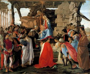 三王礼拝》1475年頃（テンペラ、パネル） 作： Sandro (1444/5 1510) Botticelli