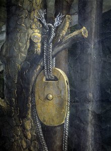 モーゼの生涯の物語。井戸のロープと滑車の詳細。サンドロ・ボッティチェッリ（1445-1510）として知られるアレッサンドロ・ディ・マリアーノ・デイ・フィリペーピの絵画。フレスコ画 作： Sandro (1444/5 1510) Botticelli