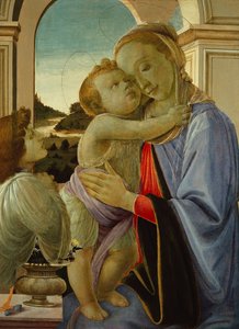 天使を慕う聖母子 1468年頃 テンペラ・パネル 作： Sandro (1444/5 1510) Botticelli