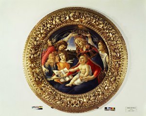 マグニフィカトの聖母と5人の天使（トンド） - 1481-1483年
