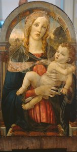 聖母子 作： Sandro (after) Botticelli