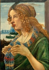 女性の寓話的な肖像画（シモネッタヴェスプッチ？） 作： Sandro Botticelli