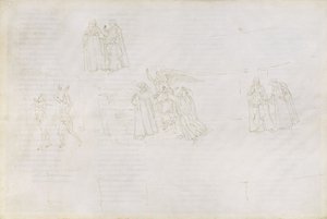 ダンテの『神曲』（『煉獄篇』第17歌）の挿絵 作： Sandro Botticelli