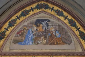 急いでいるセントジョンとのキリストの誕生 作： Sandro Botticelli