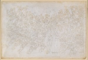 『神曲』、パラディソ第28歌。第9天界（水晶の天、あるいはプリムム・モービレ）：ダンテは、天使たちの合唱団に囲まれた、まばゆいばかりに輝く一点として神を目にする。ベアトリーチェは、この天界の階層構造と作用する力について解説する。