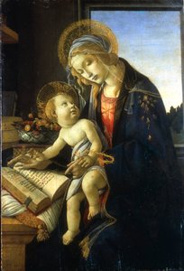 マドンナと本の子マドンナ、1483年。 作： Sandro Botticelli
