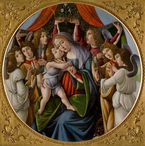 マドンナとシックスエンジェルの子、1500年頃。 作： Sandro Botticelli