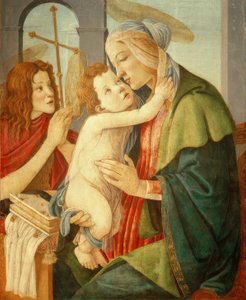 ヨハネスクナベンとマドンナと子供 作： Sandro Botticelli