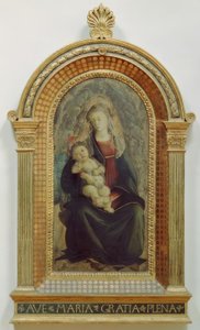 天使のような栄光の子供を持つマリア 作： Sandro Botticelli
