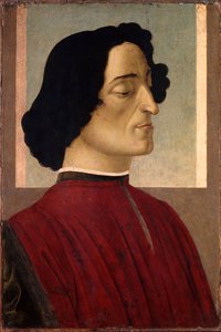 ジュリアーノデメディチの肖像14531478、1475年頃 作： Sandro Botticelli