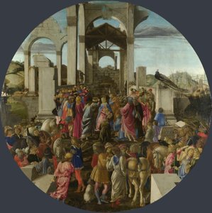王家の礼拝、ca 1470-1475 作： Sandro Botticelli