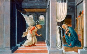 受胎告知、c1485 作： Sandro Botticelli