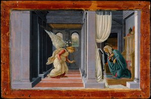 受胎告知、ca。 1485-92。 作： Sandro Botticelli