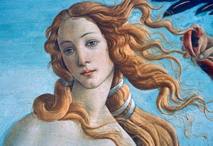 金星の誕生の詳細、c1485 作： Sandro Botticelli