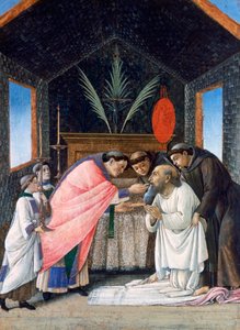 聖ジェロームの最後の聖体拝領、c1495 作： Sandro Botticelli