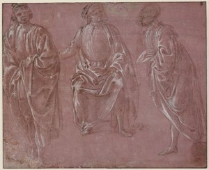 衣装をまとった3人の人物 作： Sandro Botticelli