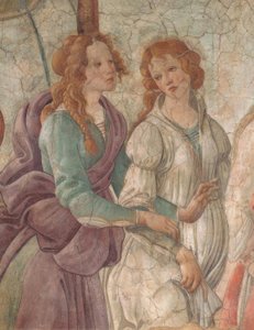 少女に贈り物を提供するヴィーナスとグレイセス、1480–83、 作： Sandro Botticelli
