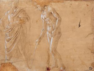 2つの図の研究 作： Sandro Botticelli
