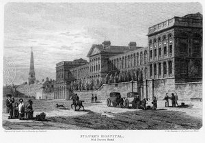 セントルークス病院、オールドストリート、フィンズベリー、ロンドン、1815。 作： Sands