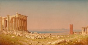 パルテノン神殿の遺跡、1880 年。 作： Sanford Robinson Gifford