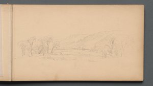 スケッチブック06ページ：「ゴーハム」（メイン州） 作： Sanford Robinson Gifford