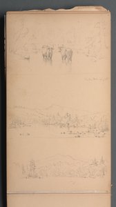 スケッチブック、07ページ："カーター山（？ 作： Sanford Robinson Gifford