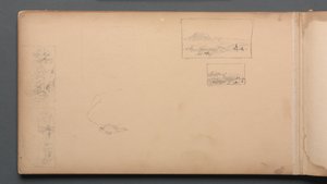 Sketchbook、page 37：Maine Landscape Vignittes、1859。 作： Sanford Robinson Gifford