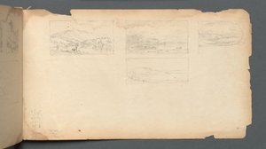 スケッチブック、40ページメインの風景 作： Sanford Robinson Gifford