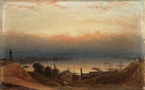 ボルティモア、フェデラルヒルのパタプスコ盆地 作： Sanford Robinson Gifford