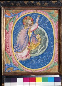 神が星を創造していることを描いた歴史的な最初の「O」