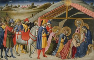 賢者の礼拝、ca。 1470。 作： Sano di Pietro