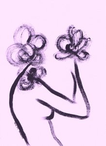 抽象的な裸体の花 作： 