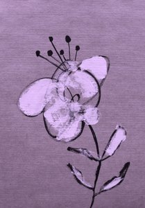 抽象的な紫色の花 作： 