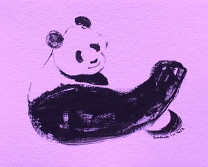 筋肉を見せる強いパンダ 作： 