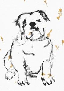 愛らしい子犬のスケッチ 作： 